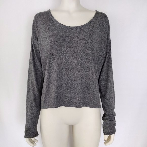 ❤️ Aeropostale Live Love Dream Gray Criss Cross Back Sweater 2/$15 - Picture 1 of 10